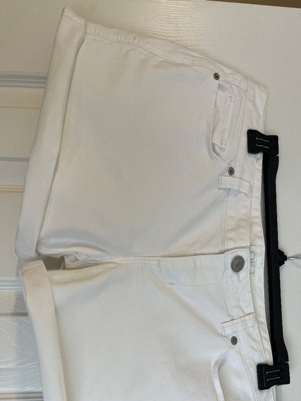 LOFT white denim shorts, size 8